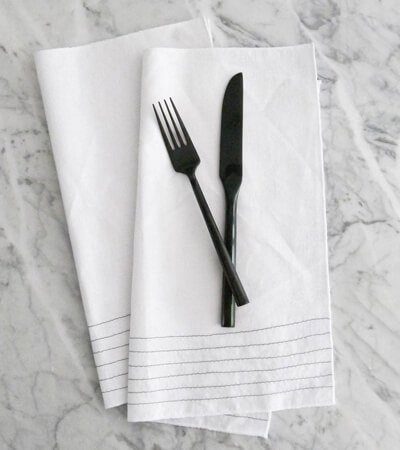 White fabric paper Cutlery Napkins